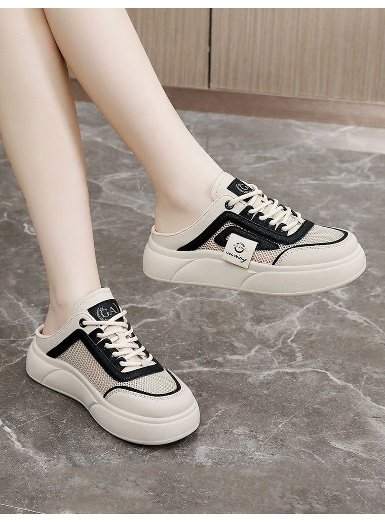 여성 발편한 메쉬 여성뮬슬리퍼형샌들