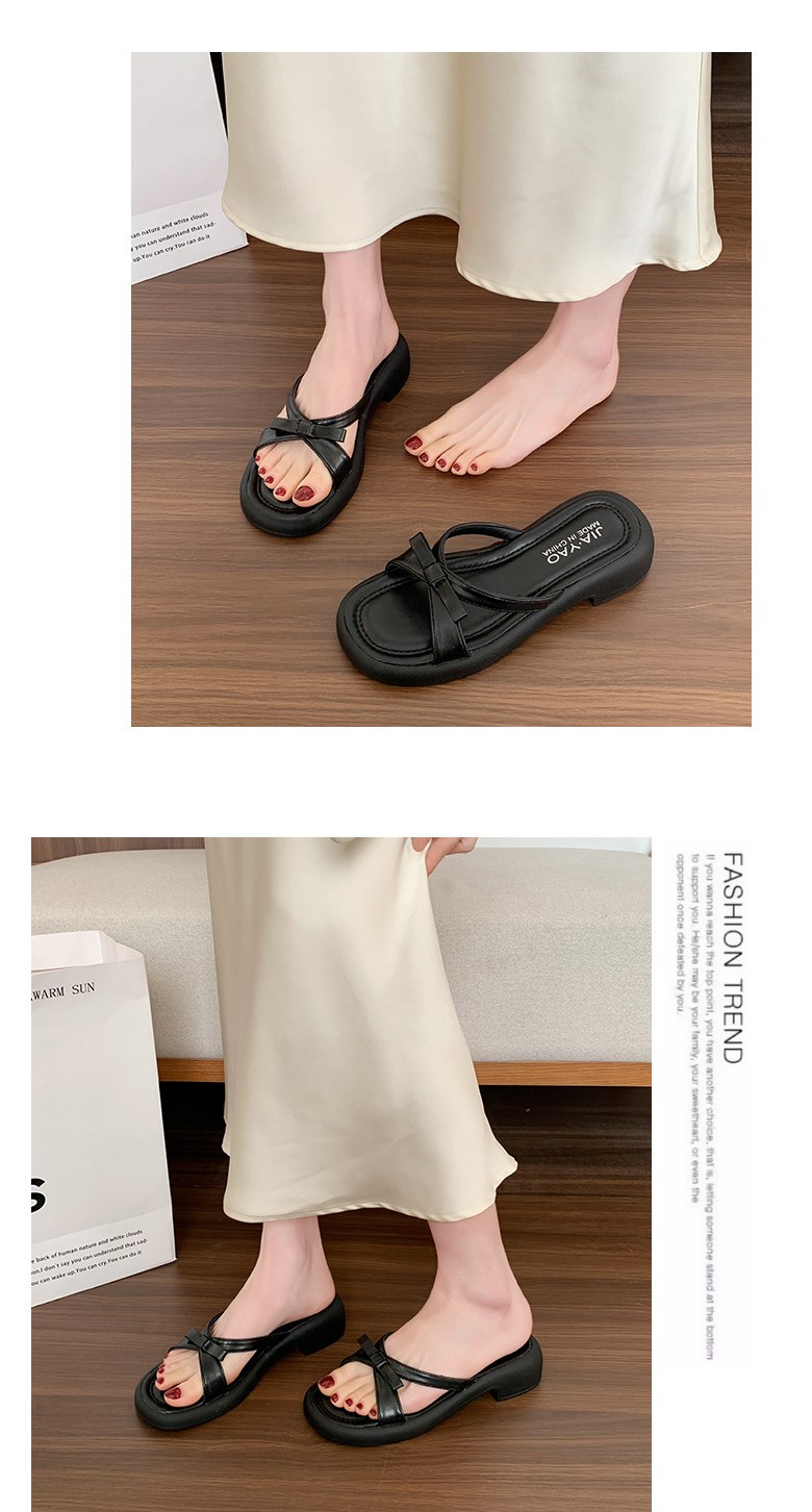 여름 여성 리본 여성뮬슬리퍼형샌들