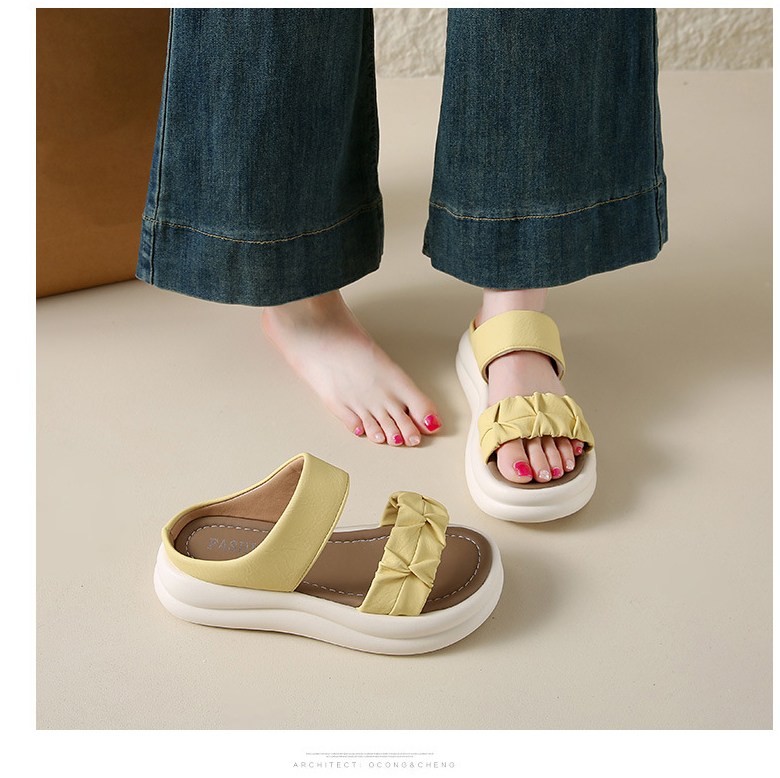 여성 발편한 샌들 여성뮬슬리퍼형샌들