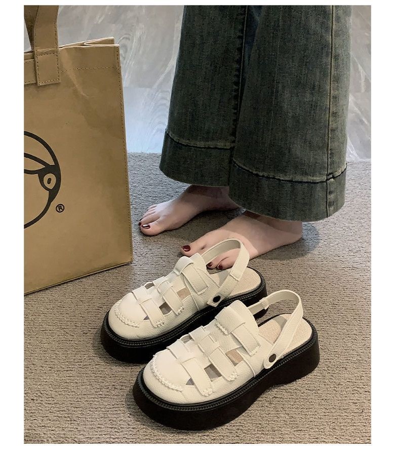 여성 키높이 여름샌들 여성뮬슬리퍼형샌들