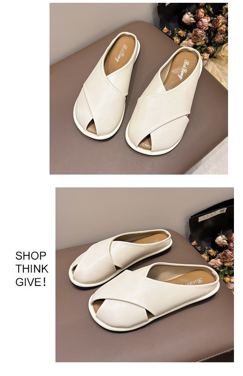 여성 트렌디 발편한 여성뮬슬리퍼형샌들