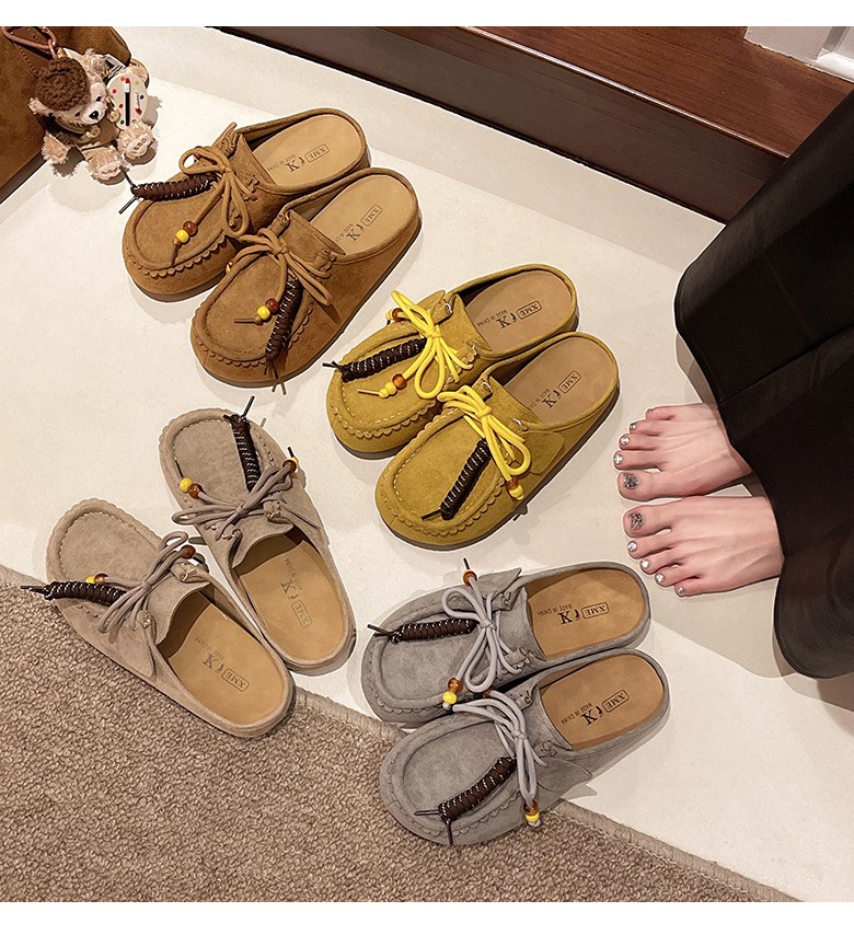 여성 캐주얼 로퍼 여성뮬슬리퍼형샌들