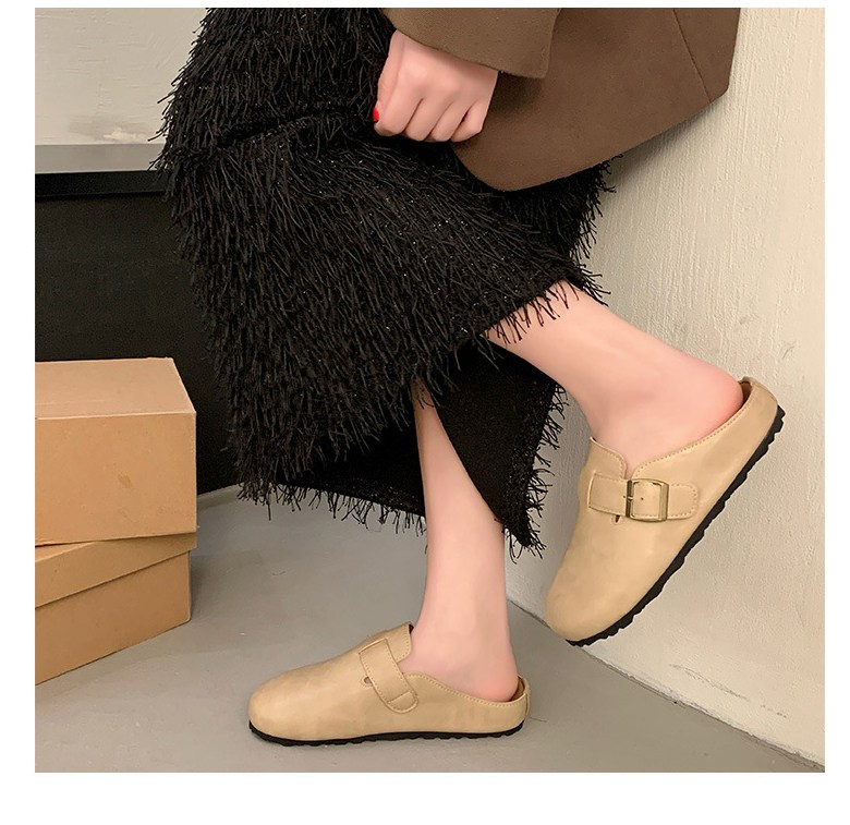 여성 발편한 뮬 여성뮬슬리퍼형샌들