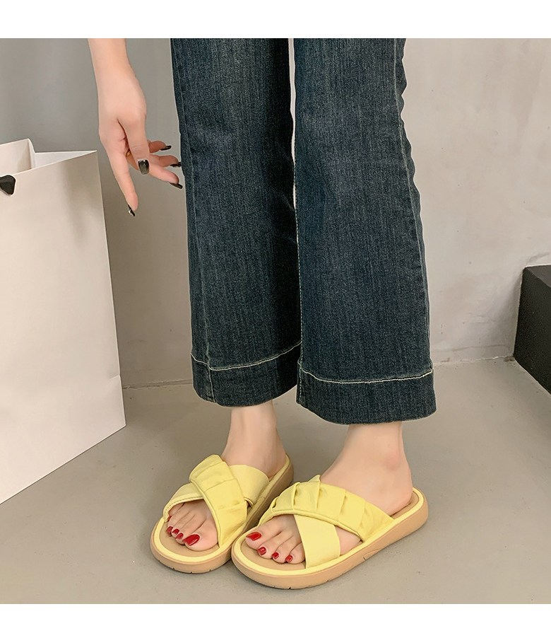 여성 발편한 스트랩 여성뮬슬리퍼형샌들