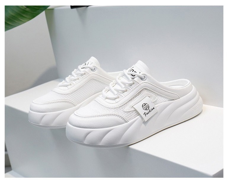 여성 볼넓은 통굽 여성뮬슬리퍼형샌들