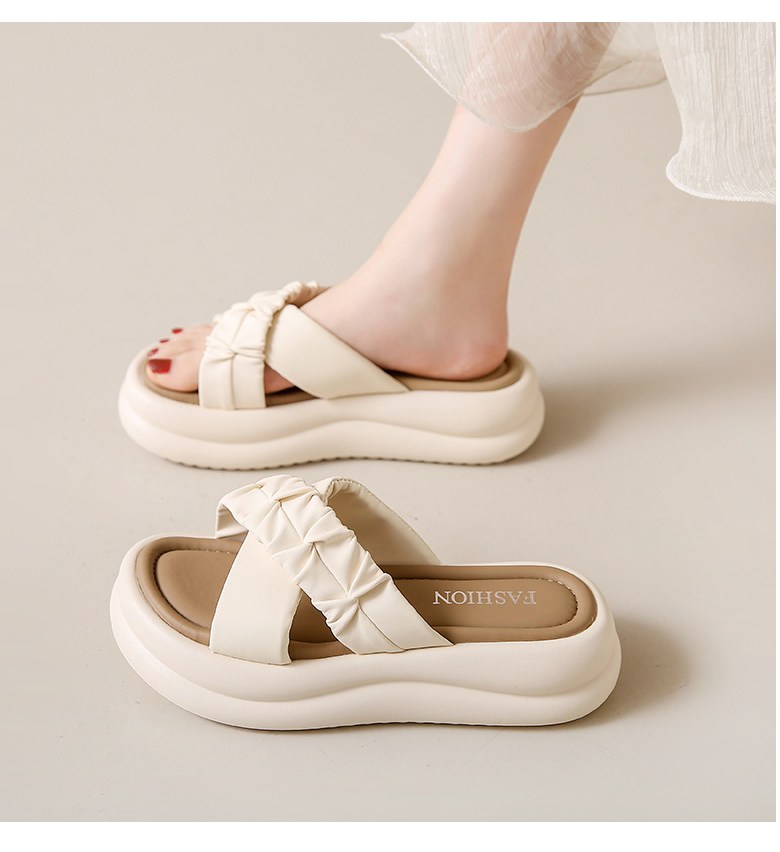 여성 빈티지 발편한 여성뮬슬리퍼형샌들