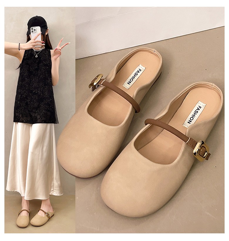 여성 귀여운 메리제인 여성뮬슬리퍼형샌들