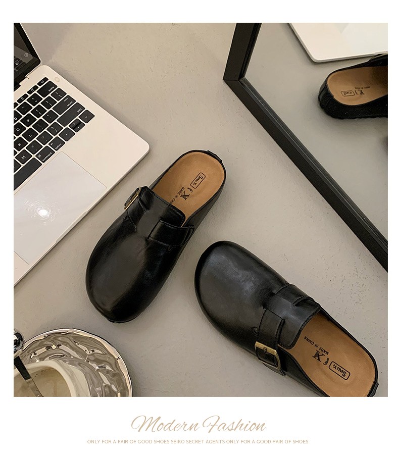 여성 발편한 뮬 여성뮬슬리퍼형샌들