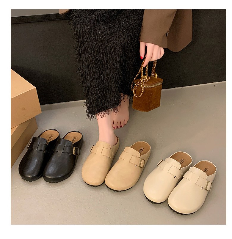 여성 발편한 뮬 여성뮬슬리퍼형샌들