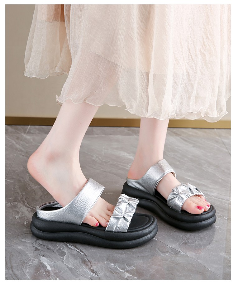 여성 발편한 샌들 여성뮬슬리퍼형샌들