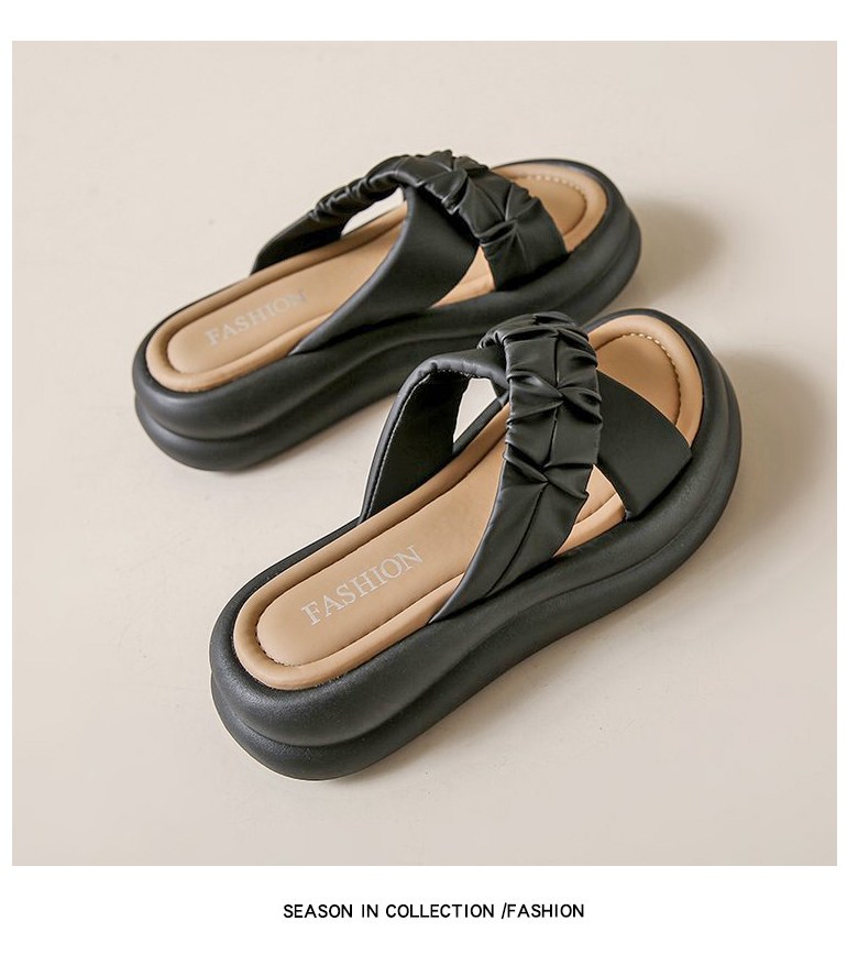 여성 빈티지 발편한 여성뮬슬리퍼형샌들