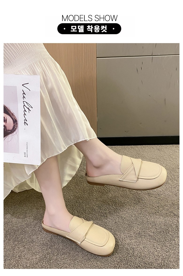 여성 발편한 뮬 여성뮬슬리퍼형샌들
