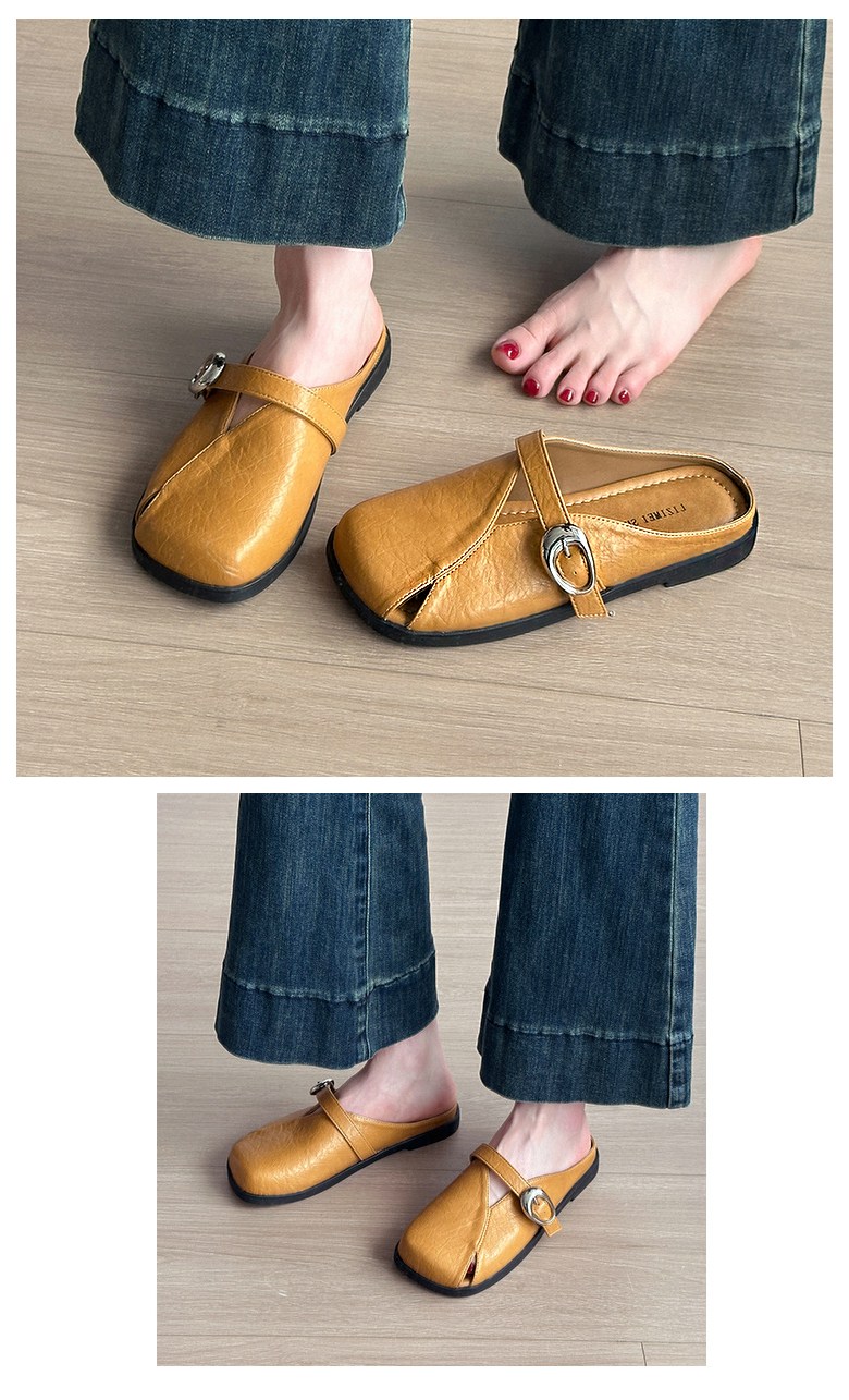 여성 편한 스트랩 여성뮬슬리퍼형샌들