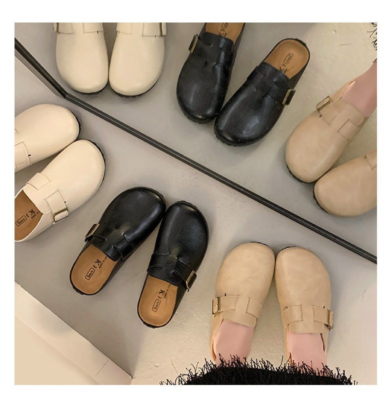 여성 발편한 뮬 여성뮬슬리퍼형샌들