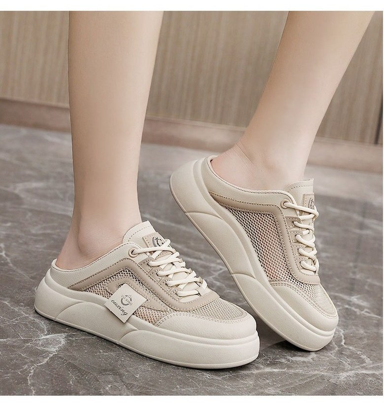 여성 발편한 메쉬 여성뮬슬리퍼형샌들