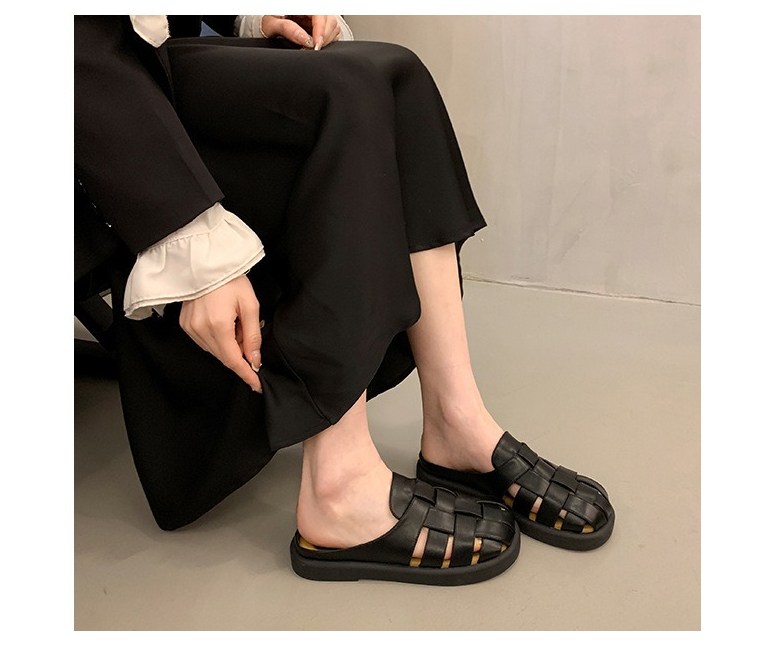 여성 발편한 사계절 여성뮬슬리퍼형샌들