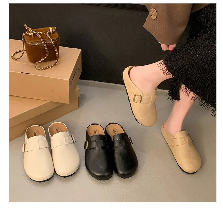 여성 발편한 뮬 여성뮬슬리퍼형샌들