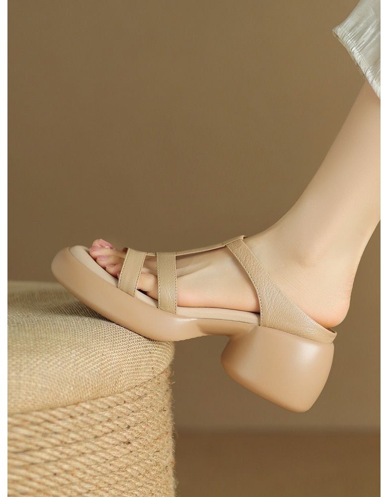 여성 여름 샌들 여성뮬슬리퍼형샌들