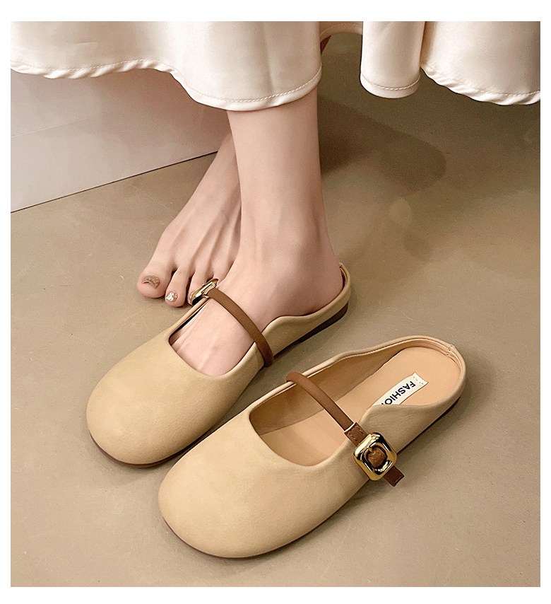 여성 귀여운 메리제인 여성뮬슬리퍼형샌들