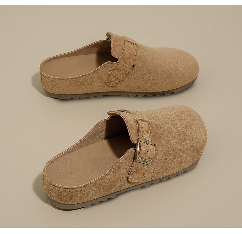 여성 발편한 플랫 여성뮬슬리퍼형샌들