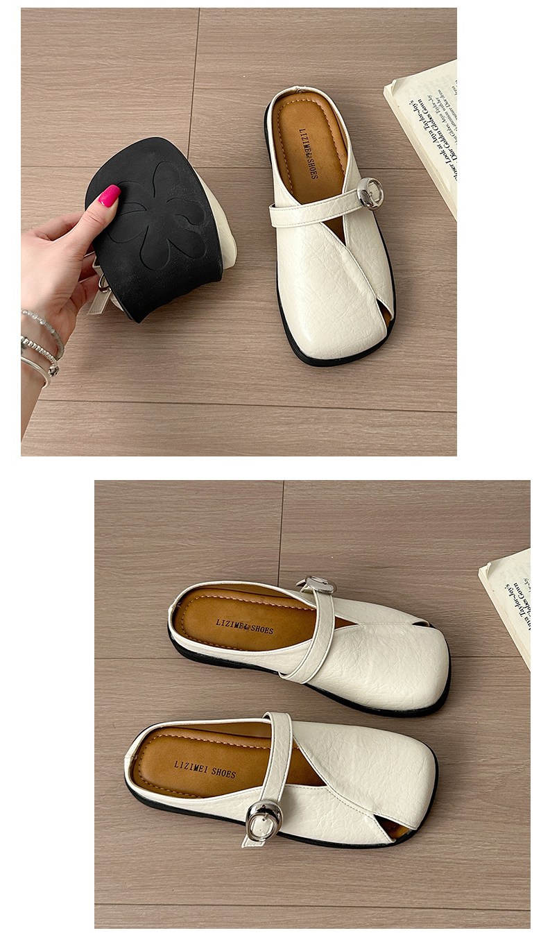 여성 편한 스트랩 여성뮬슬리퍼형샌들