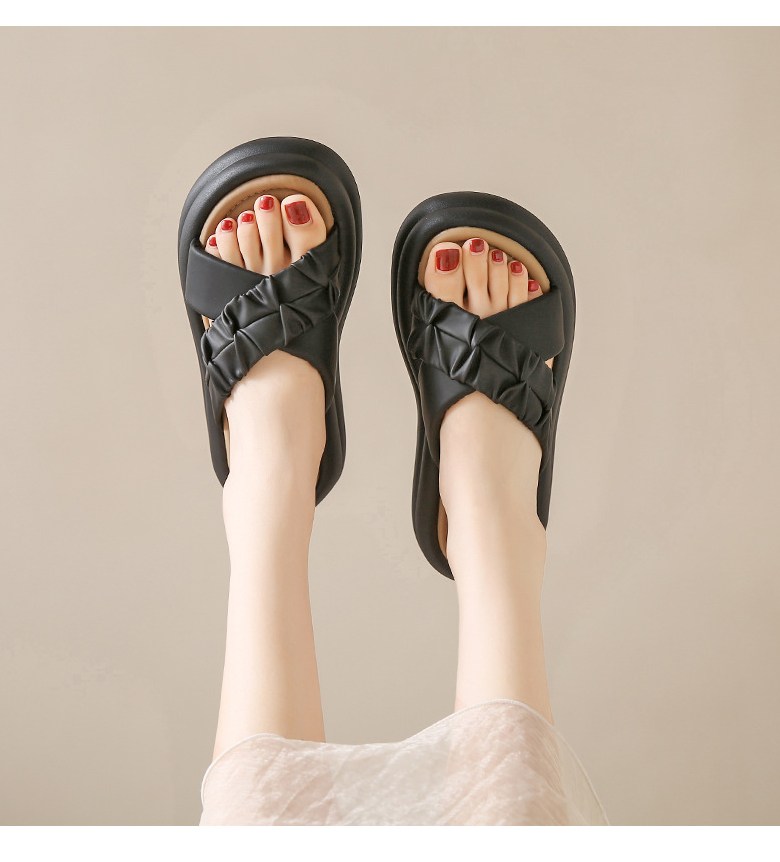 여성 빈티지 발편한 여성뮬슬리퍼형샌들