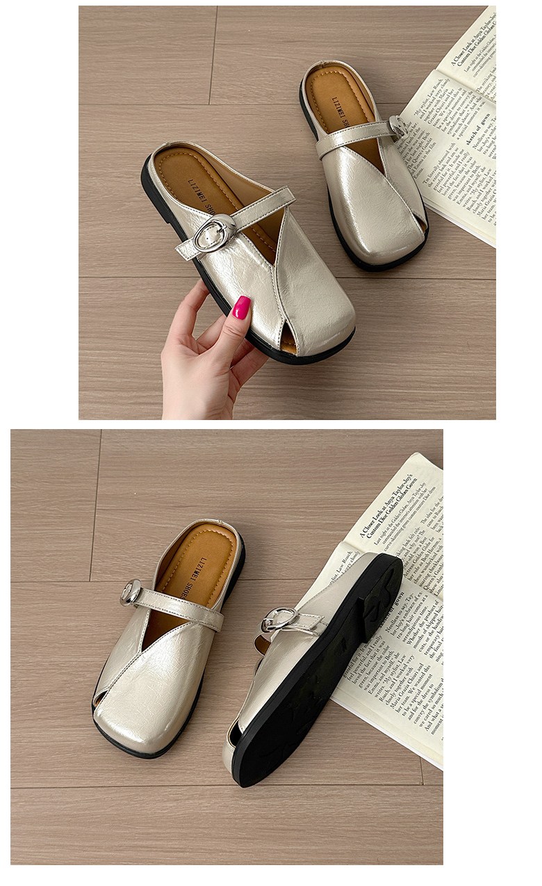 여성 편한 스트랩 여성뮬슬리퍼형샌들