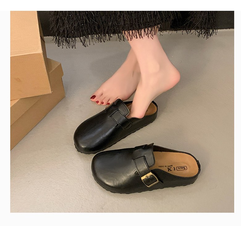 여성 발편한 뮬 여성뮬슬리퍼형샌들