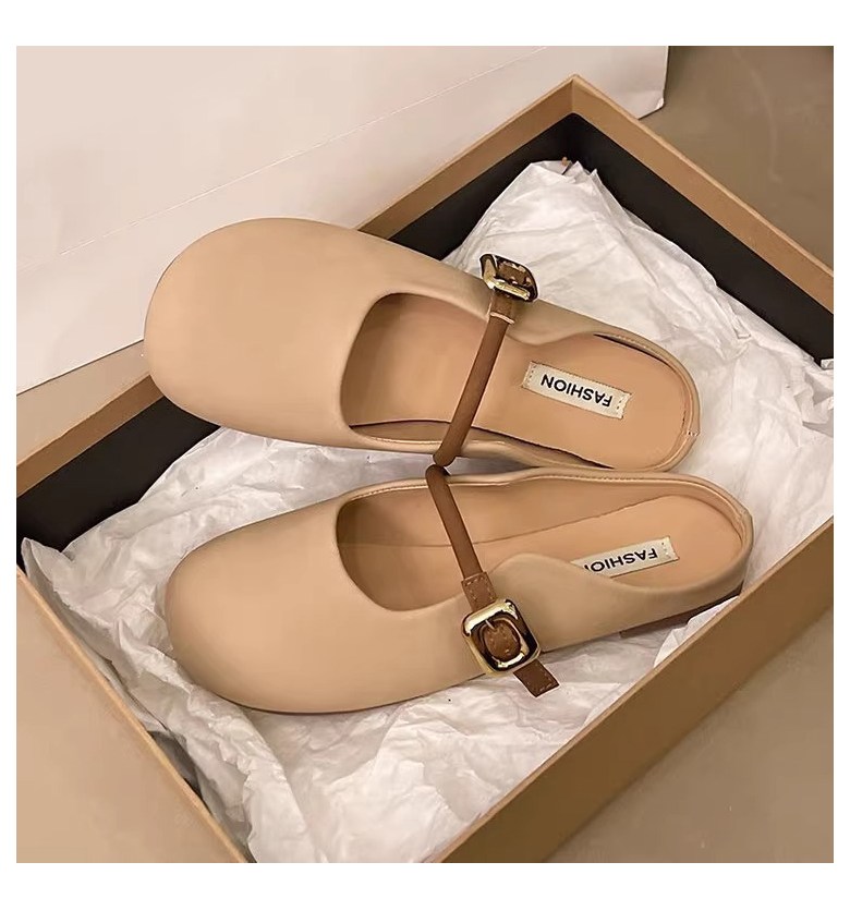 여성 귀여운 메리제인 여성뮬슬리퍼형샌들