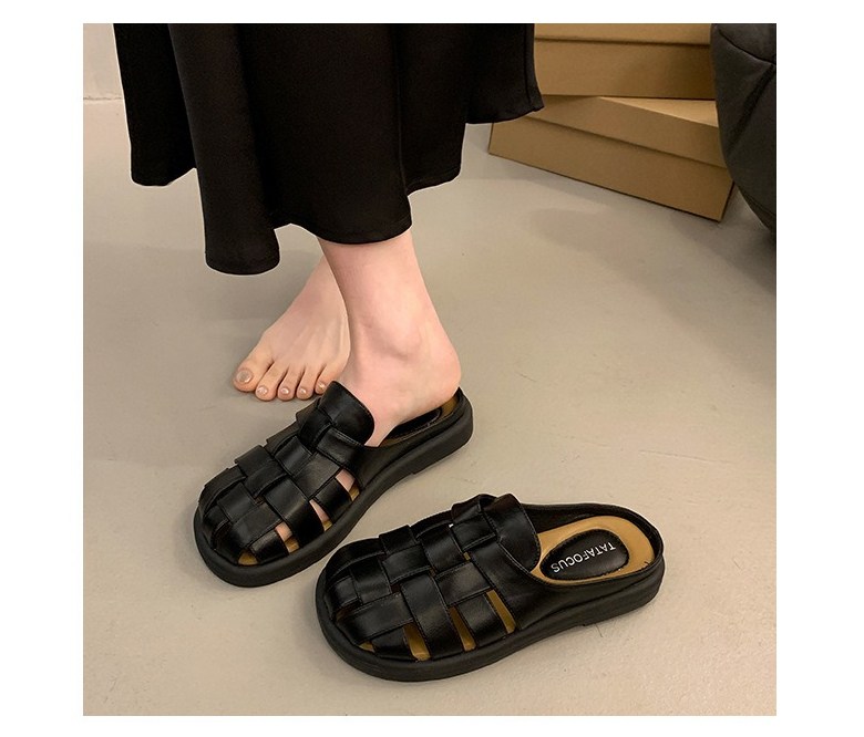 여성 발편한 사계절 여성뮬슬리퍼형샌들