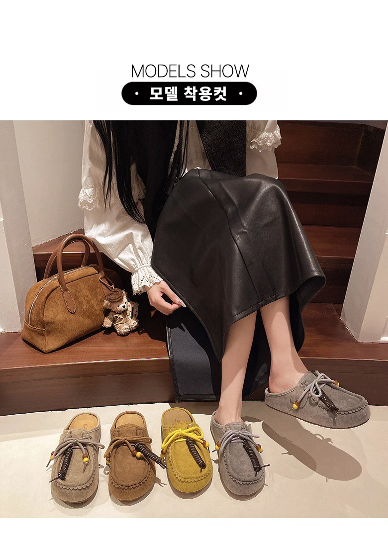 여성 캐주얼 로퍼 여성뮬슬리퍼형샌들
