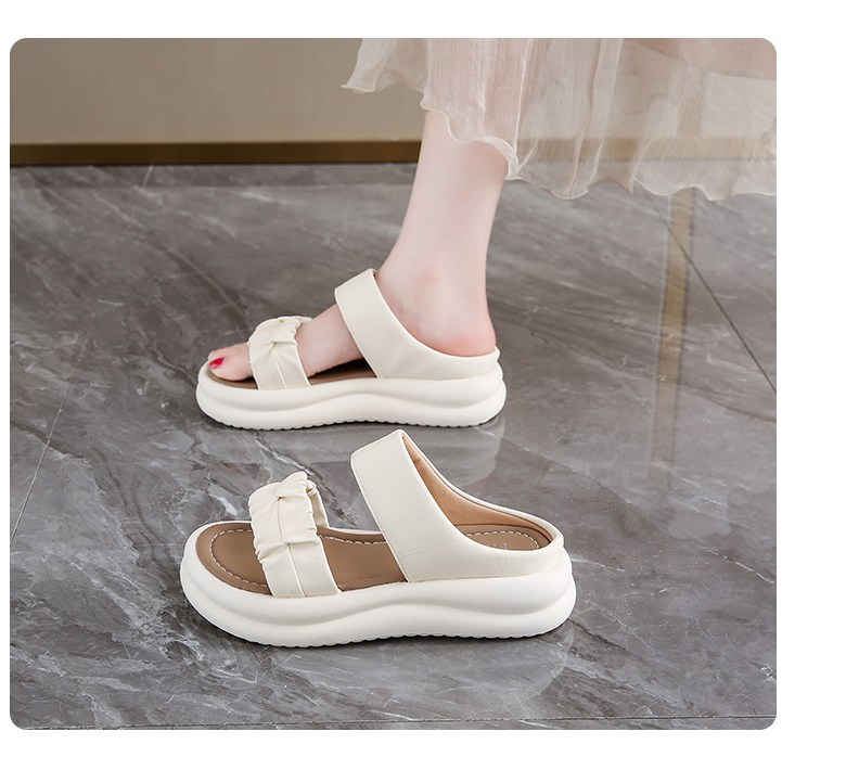 여성 발편한 샌들 여성뮬슬리퍼형샌들