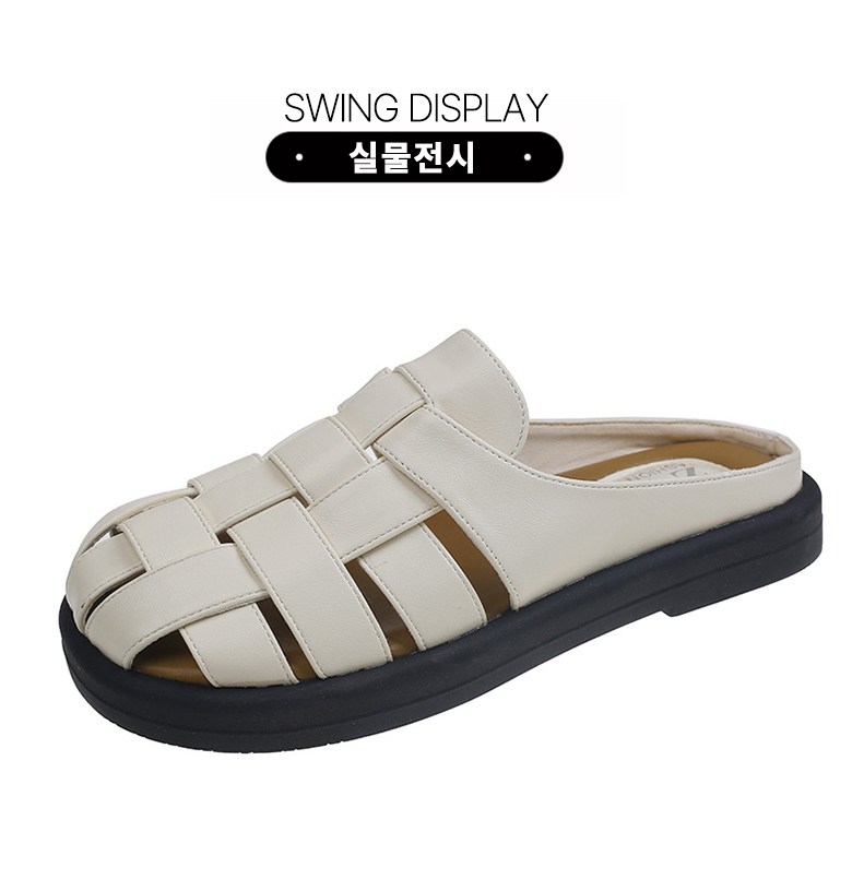 여성 발편한 사계절 여성뮬슬리퍼형샌들