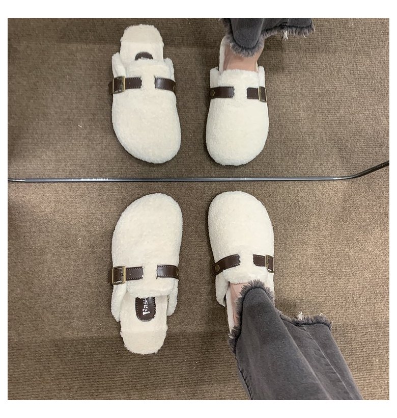 여성 따뜻한 뮬 여성뮬슬리퍼형샌들
