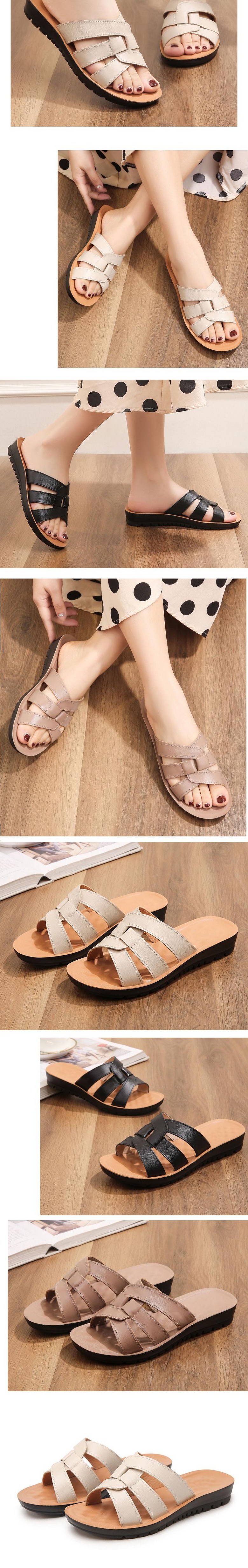 여름 엄마 슬리퍼 여성뮬슬리퍼형샌들