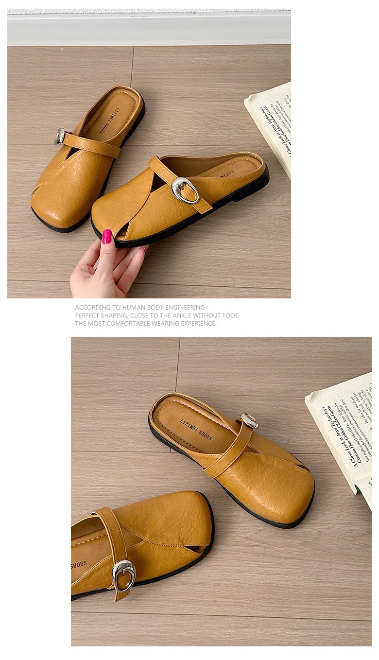 여성 편한 스트랩 여성뮬슬리퍼형샌들