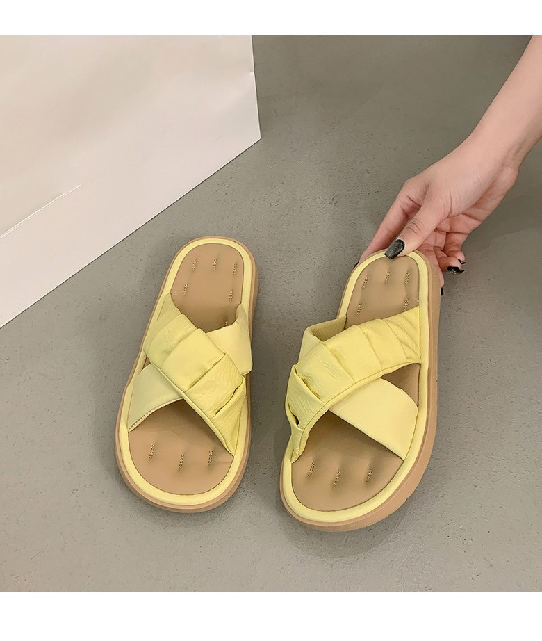 여성 발편한 스트랩 여성뮬슬리퍼형샌들