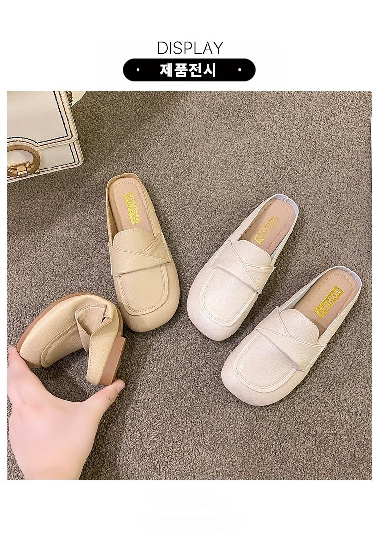 여성 발편한 뮬 여성뮬슬리퍼형샌들