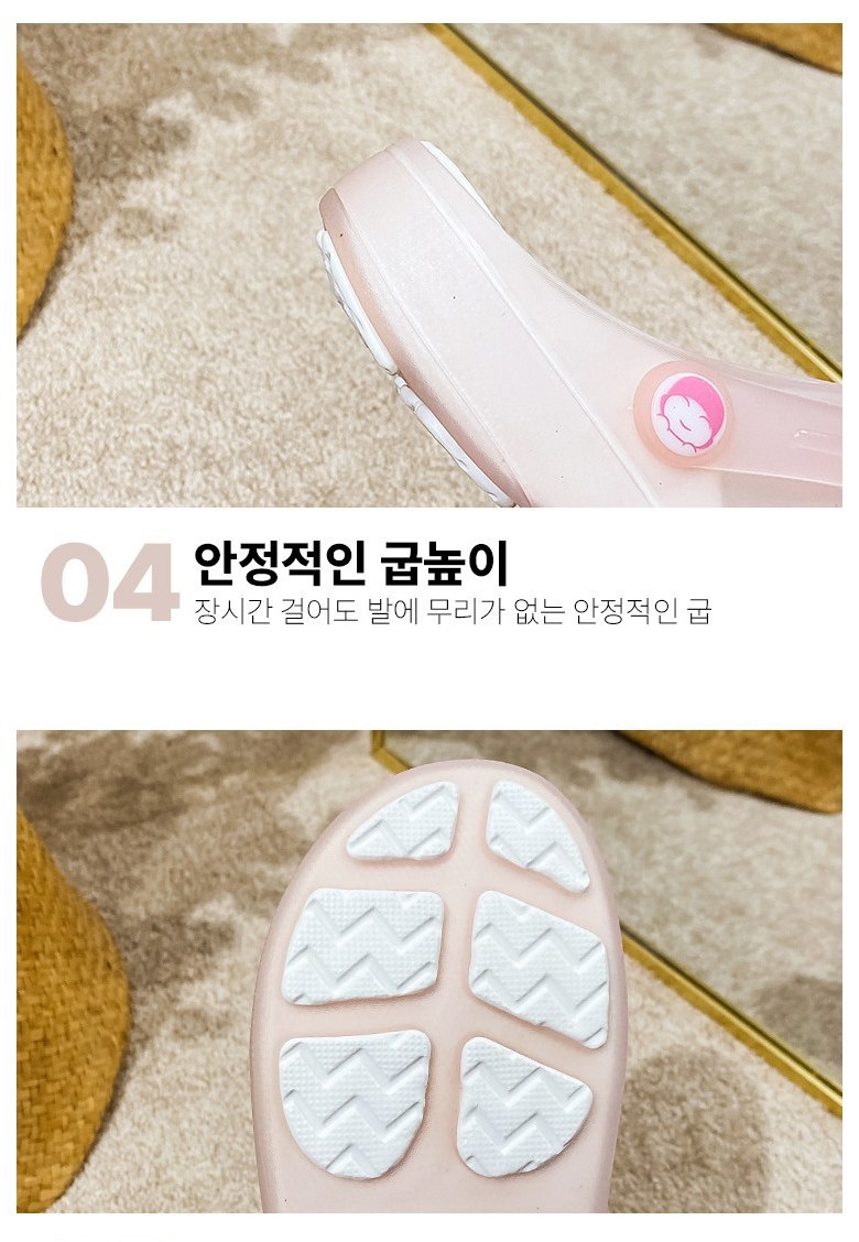 여성 발편한 플라워 여성뮬슬리퍼형샌들