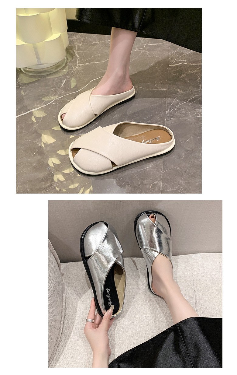 여성 트렌디 발편한 여성뮬슬리퍼형샌들