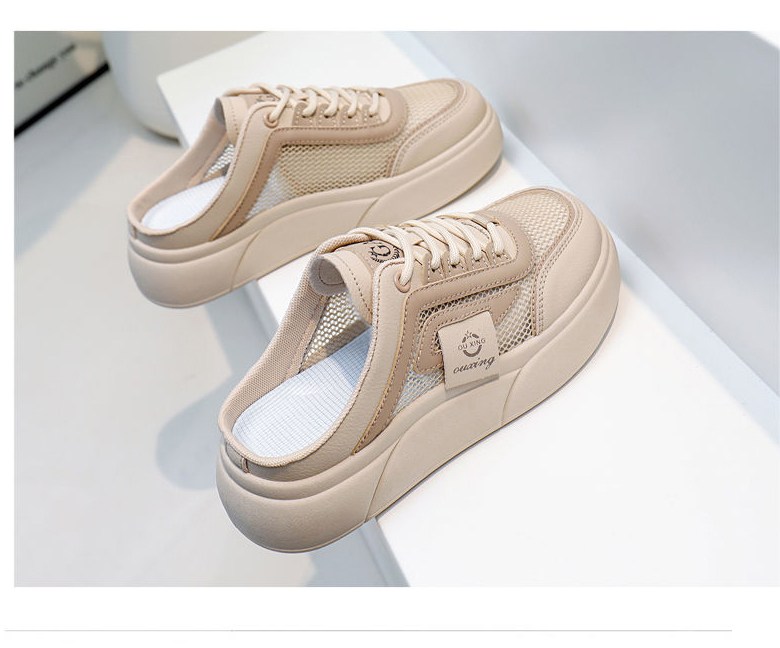 여성 발편한 메쉬 여성뮬슬리퍼형샌들