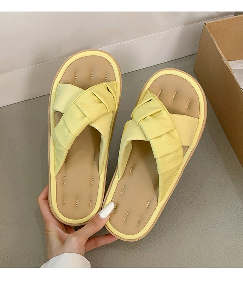 여성 발편한 스트랩 여성뮬슬리퍼형샌들