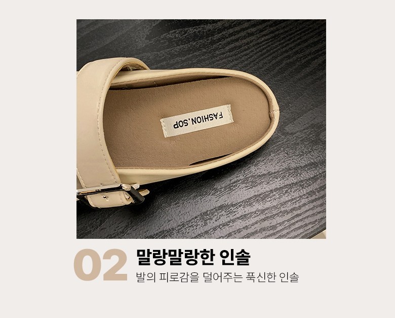 여성 버클 뮬 여성뮬슬리퍼형샌들