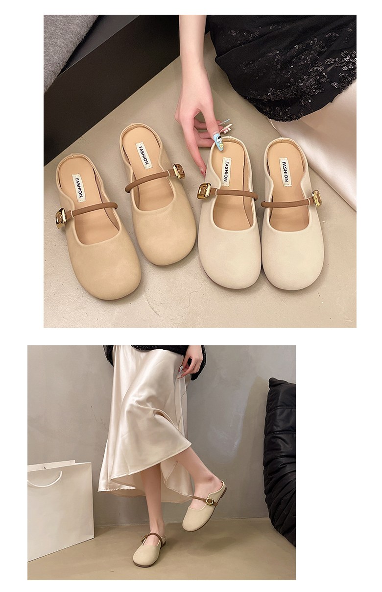 여성 귀여운 메리제인 여성뮬슬리퍼형샌들