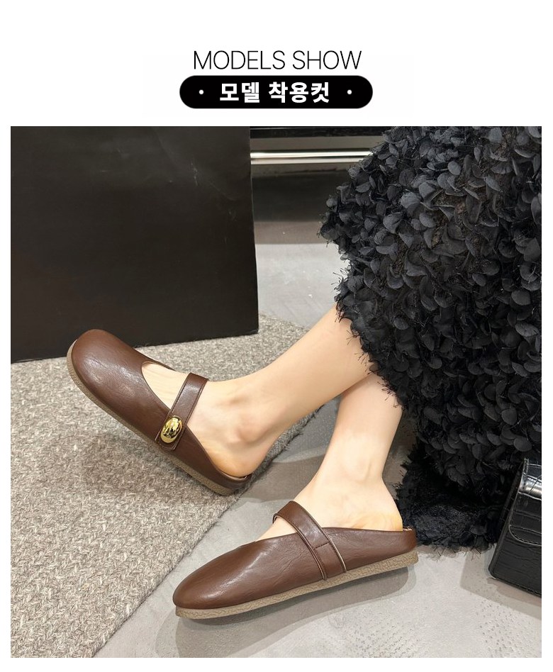 여성 발편한 뮬 여성뮬슬리퍼형샌들