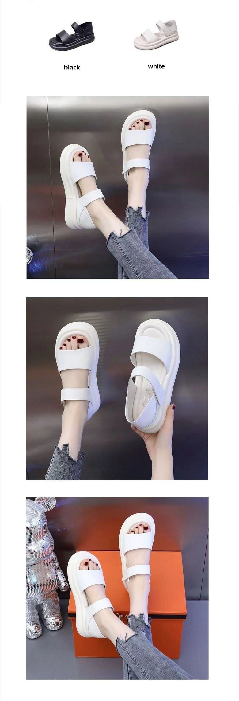 여름특가 편하게 접어서 여성뮬슬리퍼형샌들