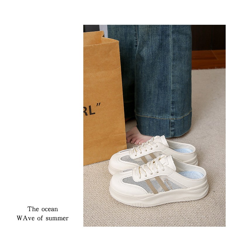 여성 메쉬 슬리퍼 여성뮬슬리퍼형샌들