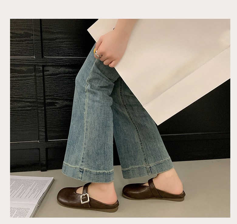 여성 버클 뮬 여성뮬슬리퍼형샌들