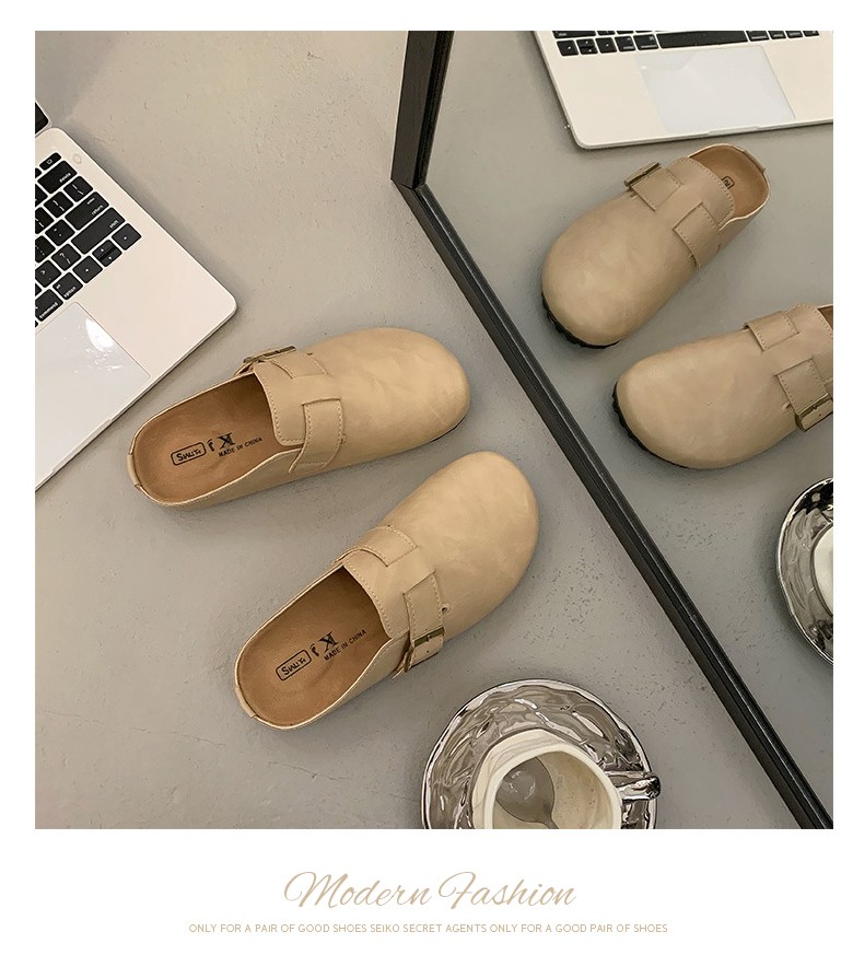 여성 발편한 뮬 여성뮬슬리퍼형샌들