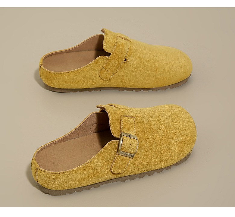 여성 발편한 플랫 여성뮬슬리퍼형샌들